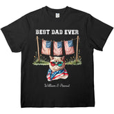 Regalos unisex personalizados del Día de la Independencia de Estados Unidos para papá: camisetas, sudaderas y sudaderas personalizadas.